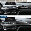 ABS Kohlefaser Auto Armaturenbrett Panel Abdeckung LHD für BMW 3 4 Serie F30 F31 F32 F33 F34 F36 2013-2018 Zierleiste Innenzubehör