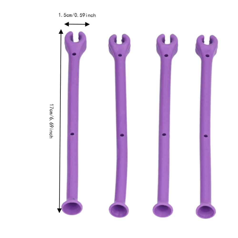 4PCS Heat Resistant Wine Glass Holder Adjustable Purple Silicone Wine Glass  Home Bar