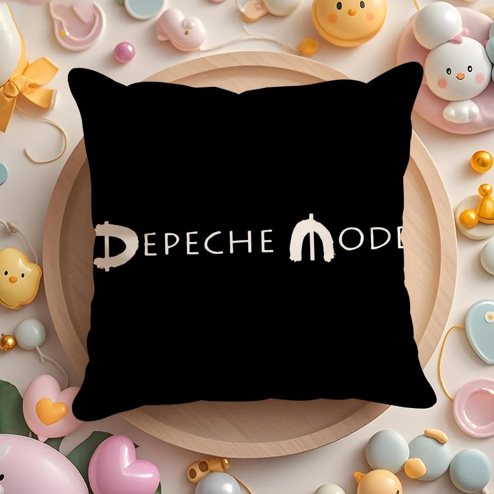 Rock Band D-Depeche Mode Cushion Cover Plush Fabric Soft Double-Sided Printed Sofa Pillow Case Colorfast Home Decor Gift
