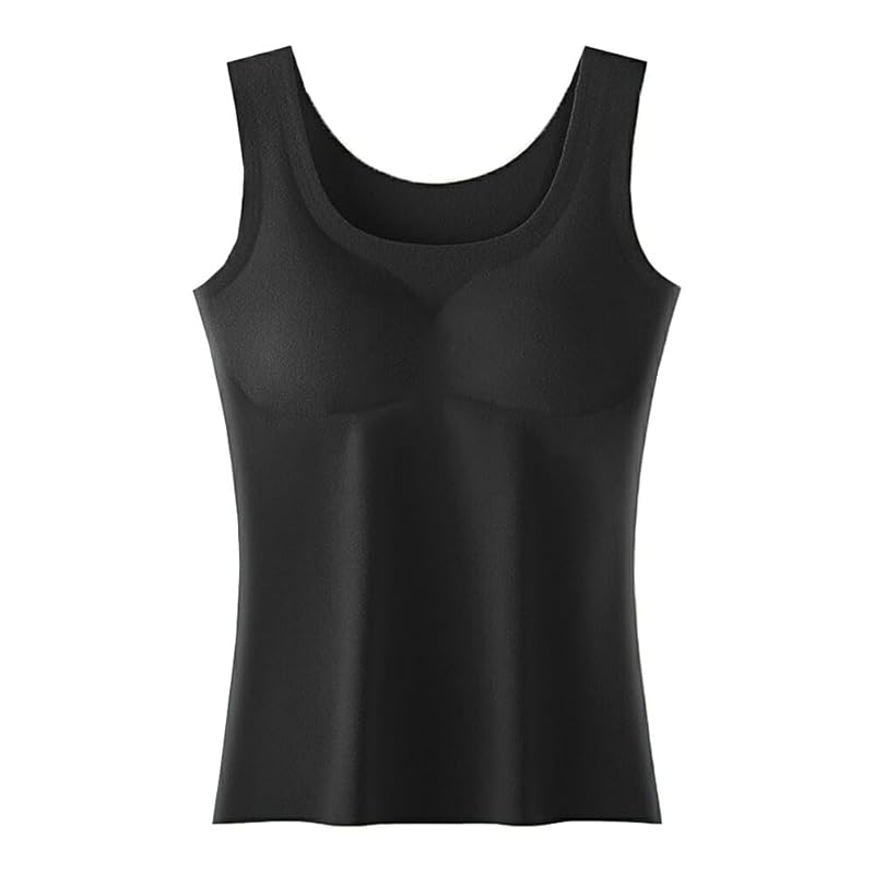 

[KarlyShop import] [Soft and warm] Tank top with cup ladies pad Was it warm warm Cold protection underwear Both sides brushed extend Soft rr-038 XL