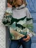 Hooded Slim Long,sleeved Printed Sweatshirt