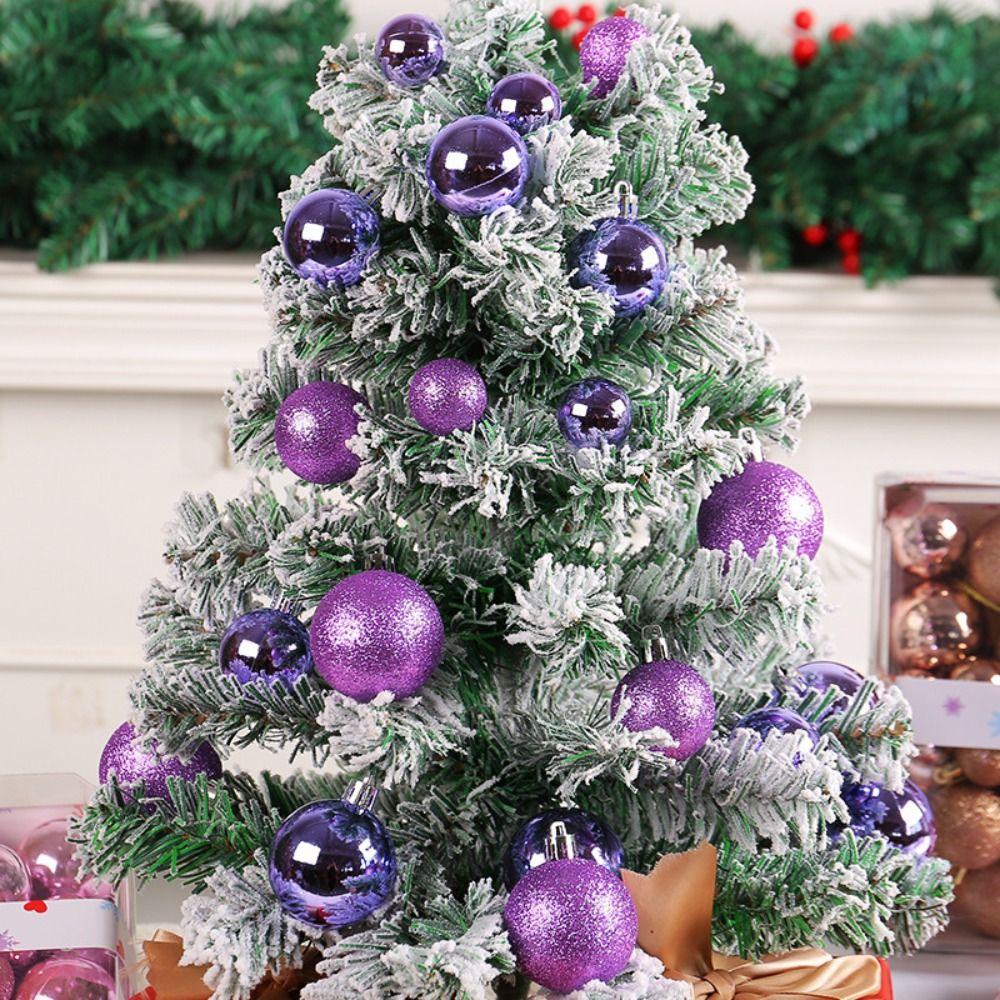 44pcs Shatterproof Christmas Tree Decoration Pendant 3/4/5CM Hanging Ornament  New Year