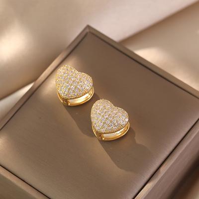 New Korean  Sweetness Luxury High Quality Love Earrings Girlfriend Gifts Banquet Women's Jewelry Earrings 2025