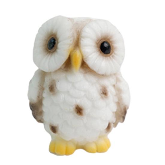 Mini figurine de hibou en résine, ornement miniature pour terrarium, bonsaï, micro-paysage, jardin féérique, décoration de gâteau