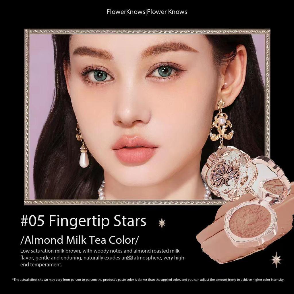 Flower Knows Little Angel Blushes Lightweight,Smooth,Long-lasting All-Day Face Enhancing Makeup Korean Blush Cream For Cheek