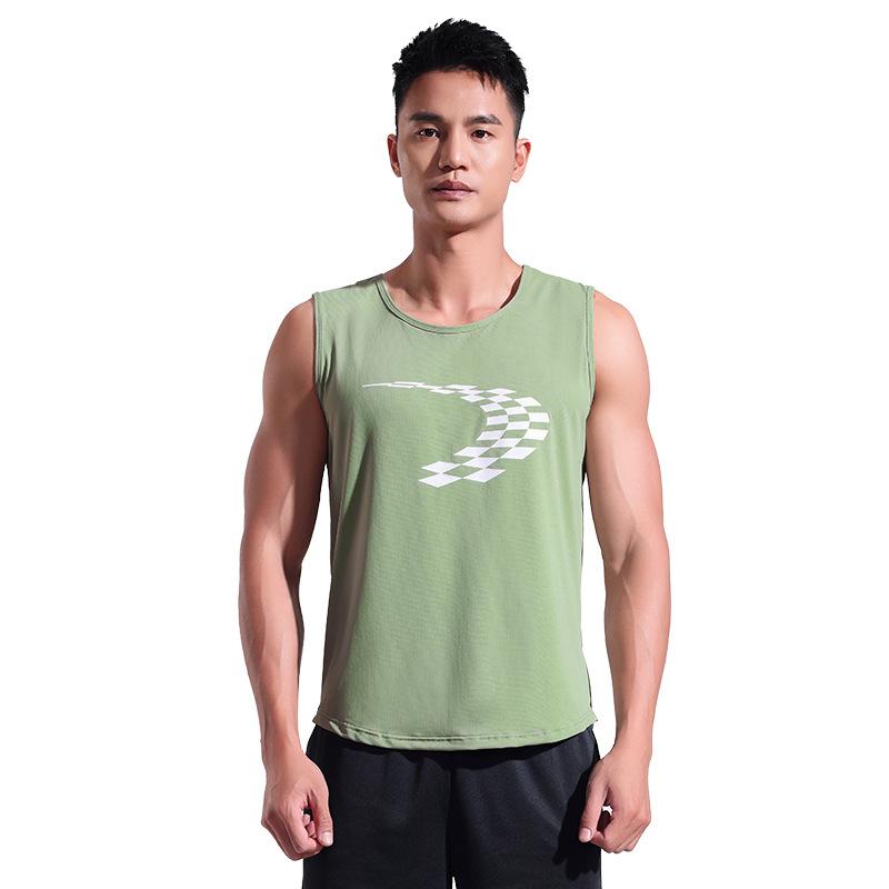Summer Men's Gym Tank Top Fitness Training Clothing Quick-drying Loose Bodybuilding Sleeveless Shirt Men Fashion Basketball Running Vest