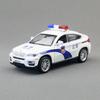 Police Alloy X6 Car Model Toy With Light Sound For Kids Decor Playroom