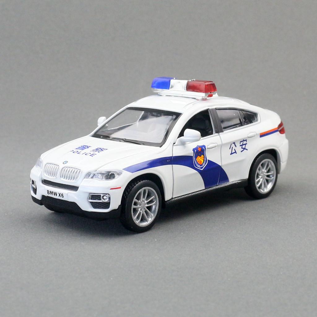 Police Alloy X6 Car Model Toy With Light Sound For Kids Decor Playroom
