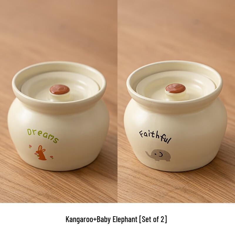 Horned Pansy Individual Ceramic Stew Pot with Lid