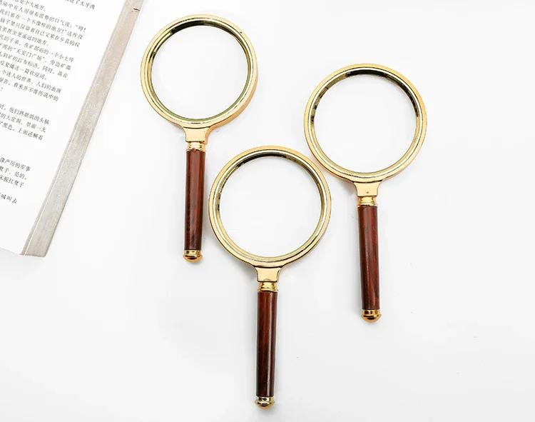 Handheld High-definition Old-fashioned Magnifying Glass for Children and The Elderly To Read, Convenient for Daily Life Reading