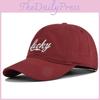 Lucky Embroidered Duck Tongue Baseball Cap Sun Hat For Men And Women