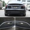 Smoked Black Rear Fog Tail Light Lamp Decor Cover Trim for Tesla Model 3 +