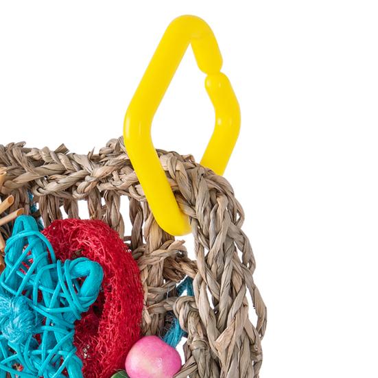 Interaktives Papageien-Kauspielzeug Naturgrasröhren Angstabbau Bissfest Interaktives Haustier