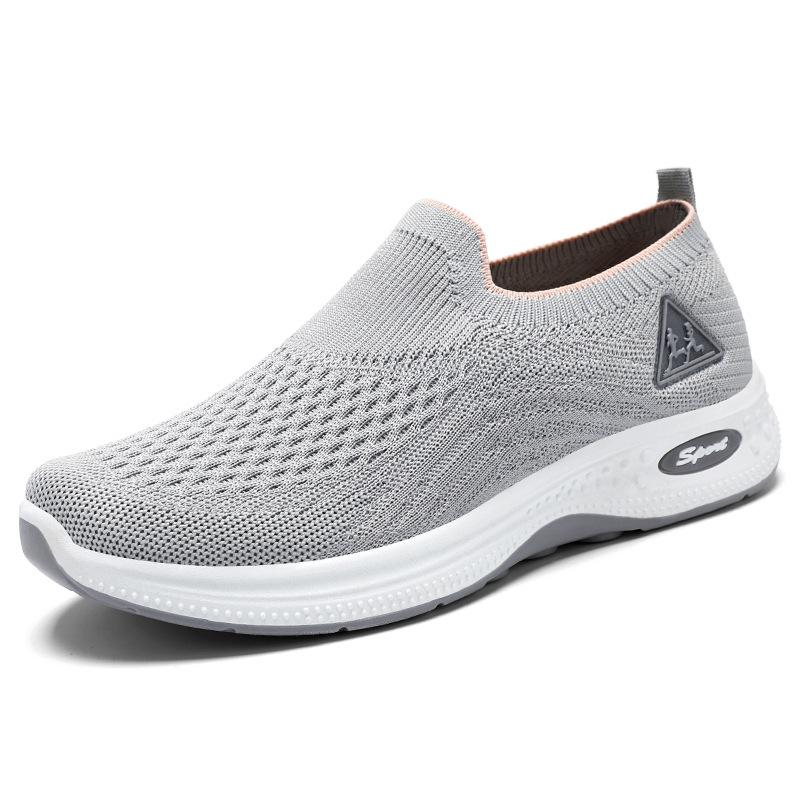 Women's Summer New Soft Sole Non-tiring Single Shoes Slip-on Mother's Shoes Shallow Mouth Breathable Casual Shoes