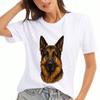 German Shepherd Ladies' Pure Cotton T Shirt, Pure Cotton HighQuality Printing, Durable, Casual And Fashionable,Loyalty Beyond Measure,Faithful And Fea