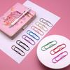 10pcs Colorful Pen Holder Document Clips Bookmarks Stationery Paper Clips  Journal