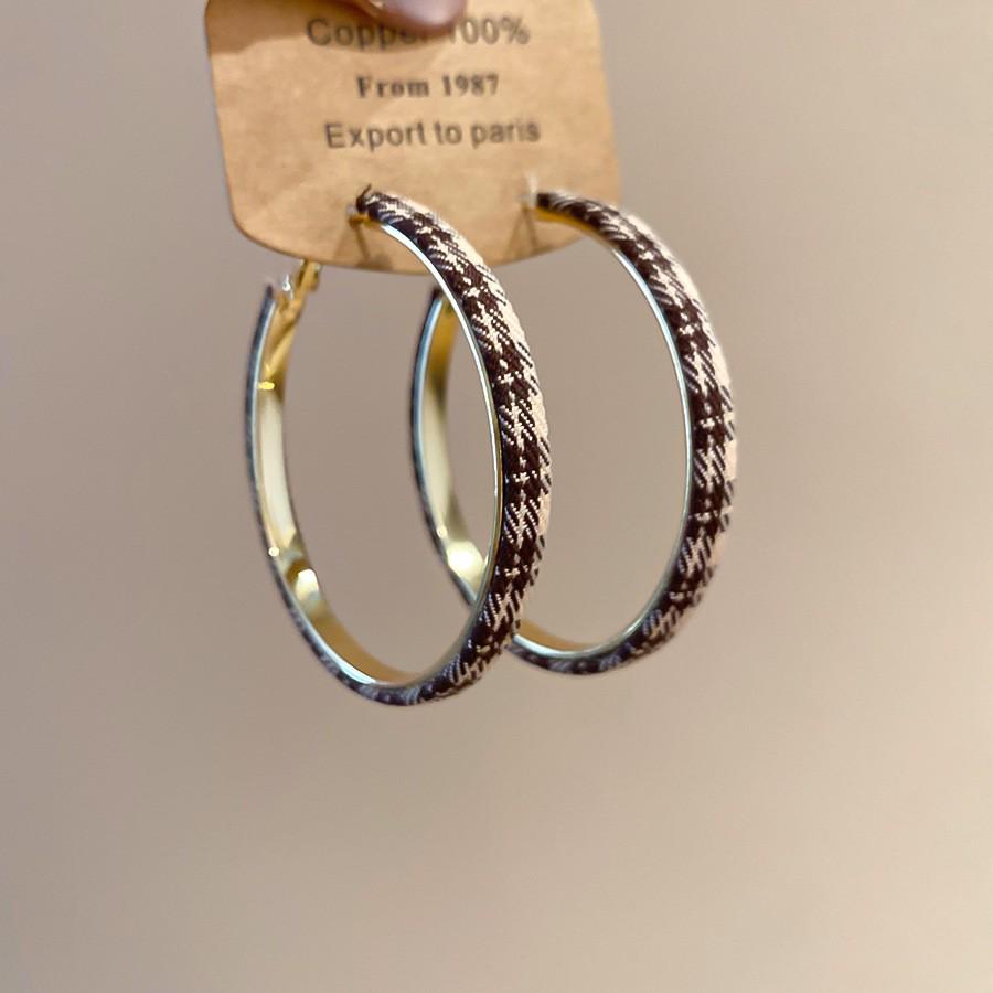 Silbernadel Leopard Harz Geo Runde Ohrringe, Retro Myer Stil, Nischen Design für Frauen