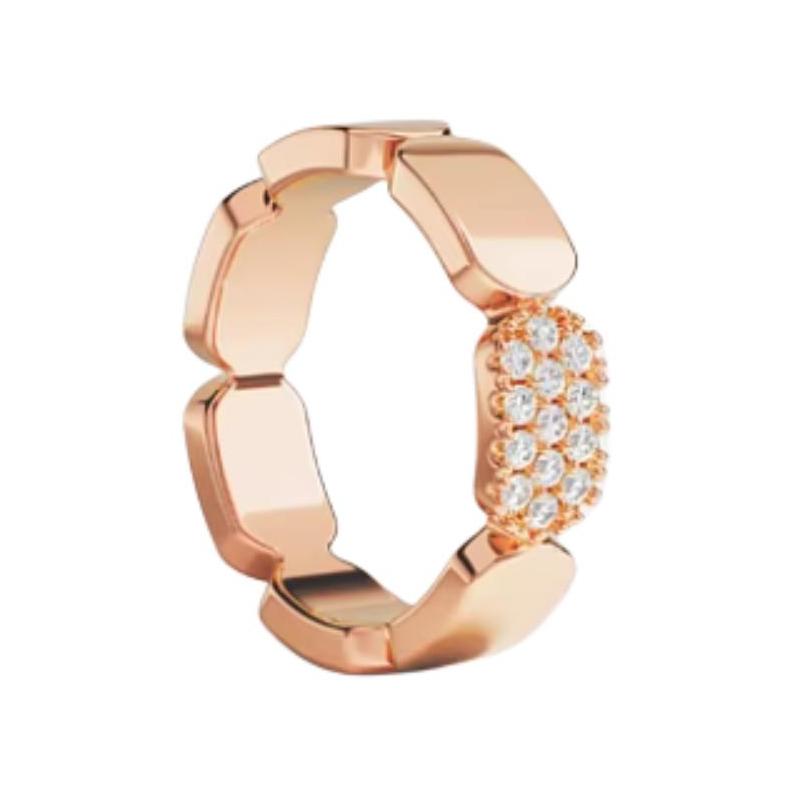 APM Monaco High-end luxury hand jewelry, synthetic cubic zirconia ring, women s rose gold P22934OX золотой