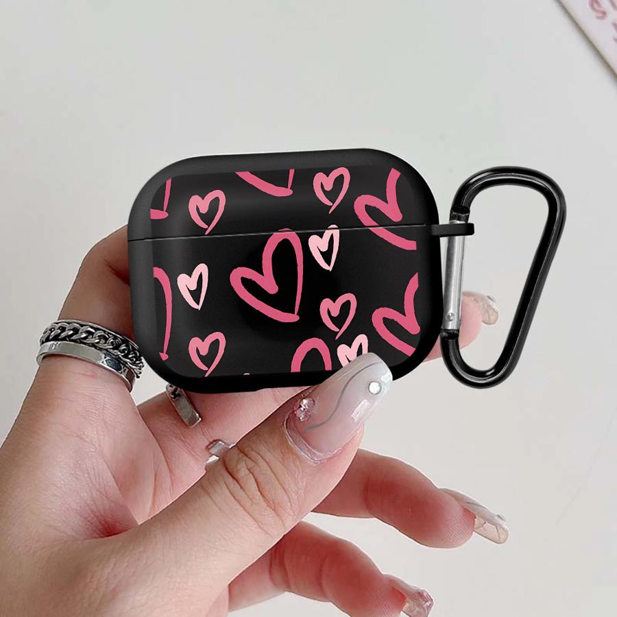 Earphone Cases Cover Case For Airpods 2 1 Pro3 Pro2 Pro 3 4 Two-Tone Pink Hearts Airpods 3