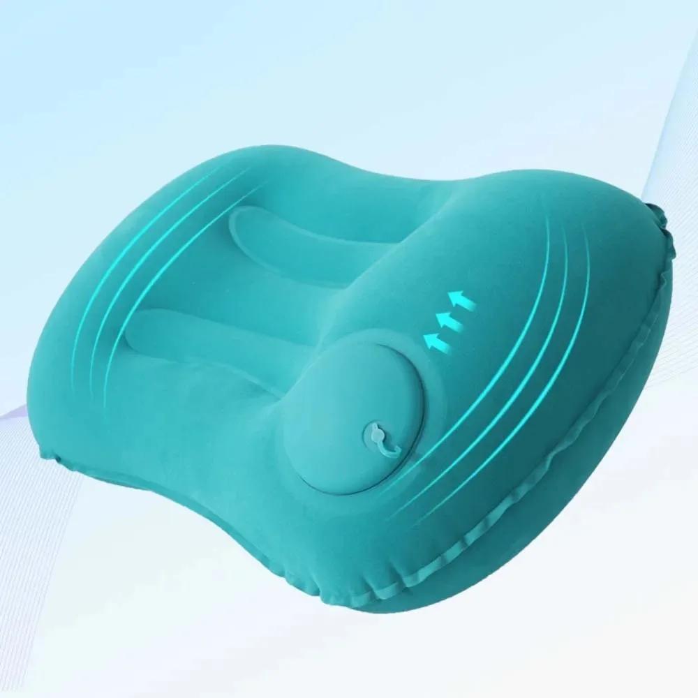 Portable Comfortable Inflatable Pillow, Camping Pillow, Pool Pillow, Ultra Soft Car Pillow for Neck and Lumbar Support