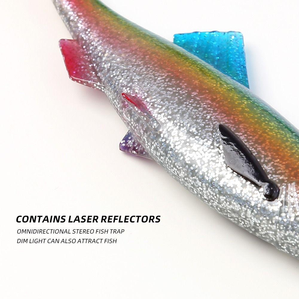 3D Eyes Artificial Swimbait T Tail Fishing Tackle Portable Simulated Fake Bait  Sea Fishing