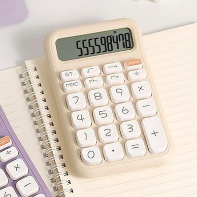 12 Digits Small Calculator Lightweight Accounting Tools Arithmetic Calculator Portable Candy Color Student Calculator