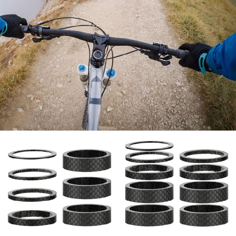 7/9Pcs Carbon Fiber Headset Spacer Replacement Road Bike Stem Washer Bicycles Handlebar Stem Rise Up Adjust Washers