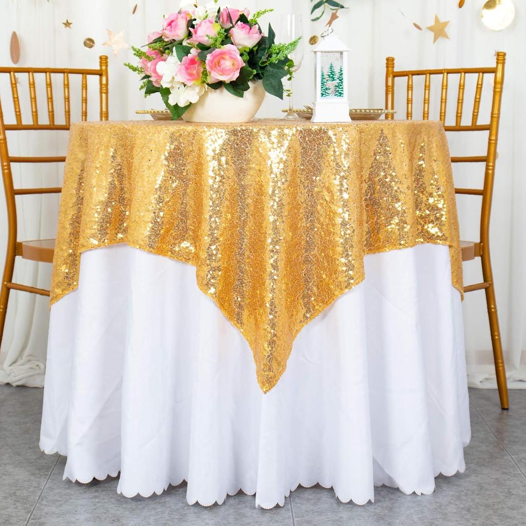 Sequin Table Cloth Shiny Glitter Tablecloth Birthday Wedding Baby Shower Party Christmas Home Sparkling Table Decoration