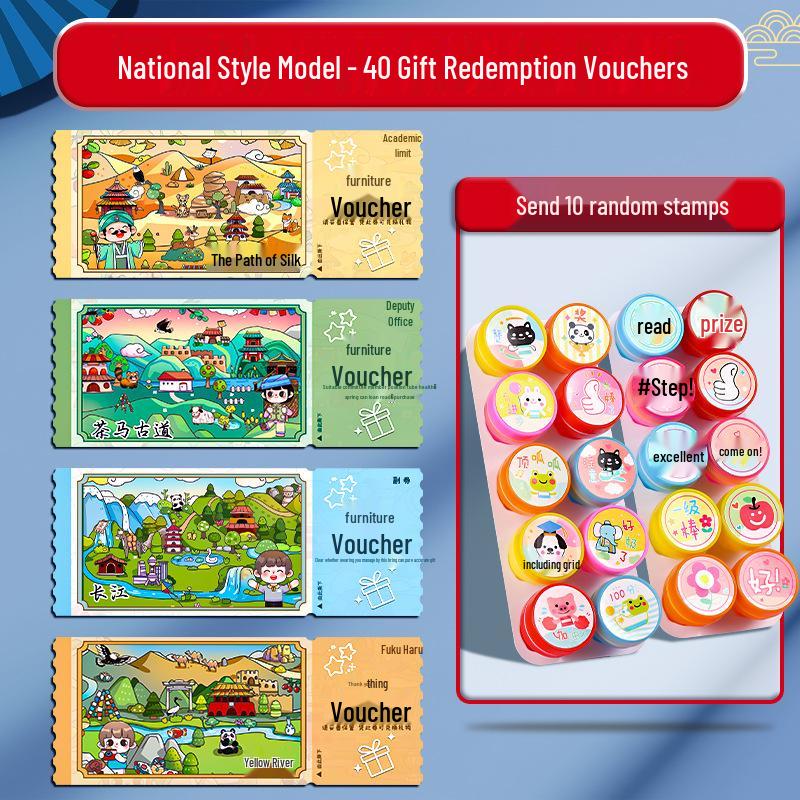 Student Reward & Wish Card Set for Teachers: Points Collection, Gift Redemption & Stamp Cards.