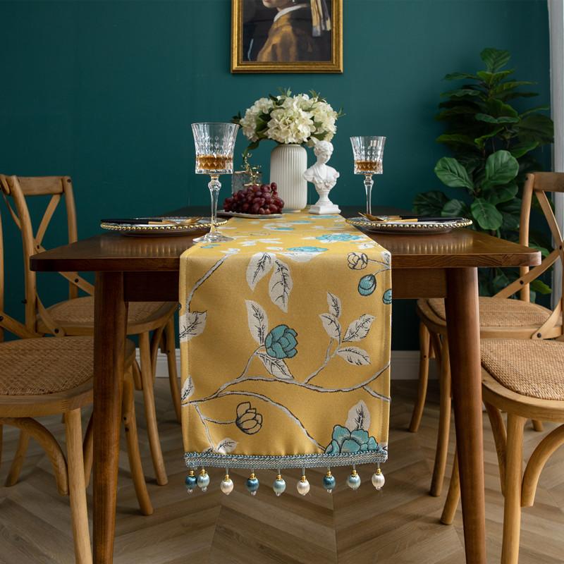 Modern Simple Polyester Table Flag Coffee Table Shoe Cabinet Tv Cabinet Fringed Household Tablecloth Polyester Tablecloth Custom Table Flag