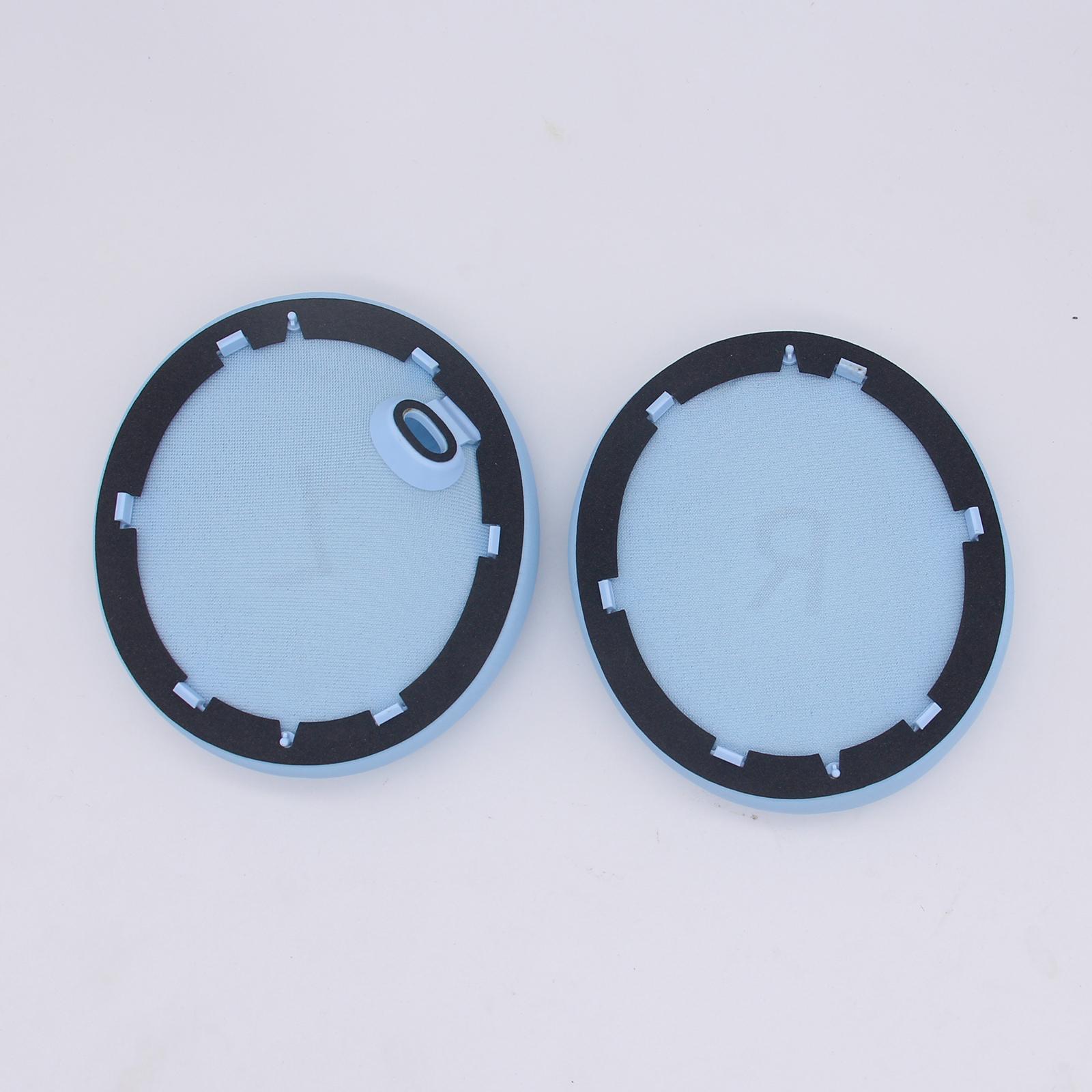

JZF-428 For Anker Soundcore Space One 1 Pair Headphone Earpads Protein Leather+Sponge Soft Earmuffs Lake Blue