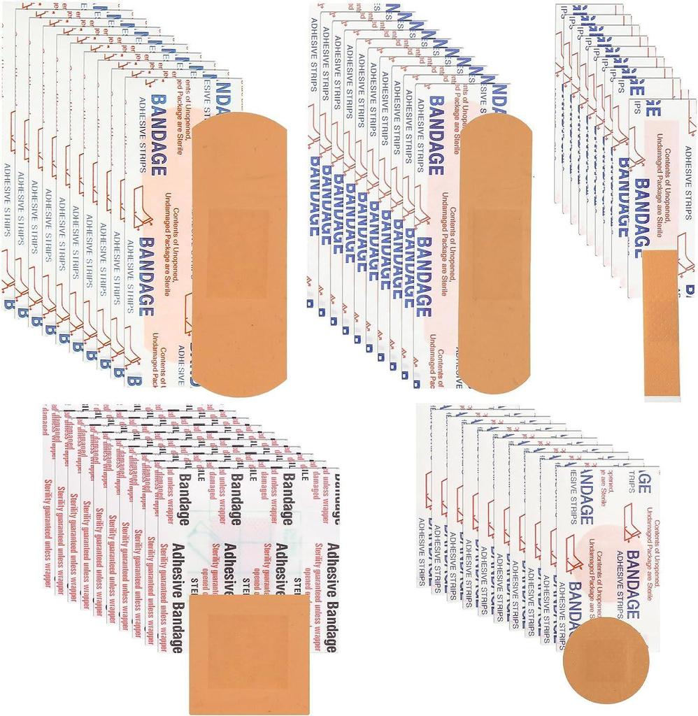 100 Pcs First Aid Waterproof Wound Plaster Medical Anti-Bacteria Band Aid for Home Travel First Aid Kit Emergency Kits