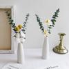 Vaso Piccolo in Ceramica Bianca Vasi per Fiori Piccoli Vaso per Piante Idroponiche Vasi Decorativi Moderni per Casa Soggiorno Tavolo da Pranzo Decorazione