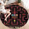 Pac-Man Custom Name Round Area Rug,Carpet Rug for Living Room Bedroom Sofa Playroom Decor,Non-slip Floor Mat