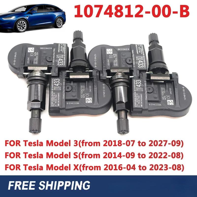1PCS / 4PCS 1074812-00-B TPMS SENSOR 433MHz TIRE AIR PRESSURE SENSOR 1074812-00-A 1034602-00-C For Tesla Model 3 Model S Model X