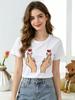 Fashion New Funny Design Kids Tshirt Summer Comfy Simple Boys Girls Clothes White Short Sleeve Tops Polyester Fabric