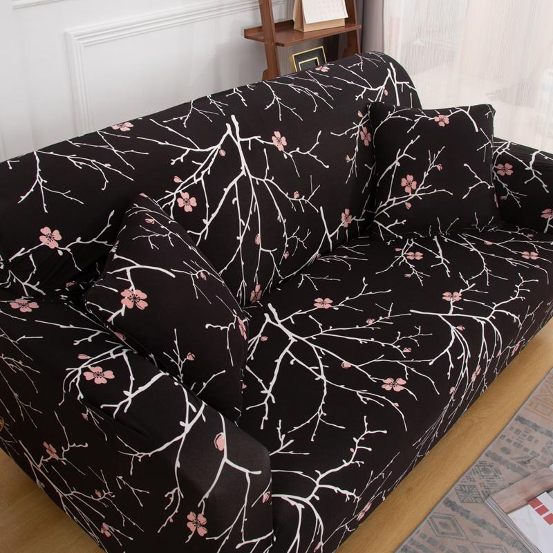Narzuta na sofę z nadrukiem do salonu w kształcie litery L szezlong narzuta na sofę Home Decor 1/2/3/4 siedzenia zdejmowane
