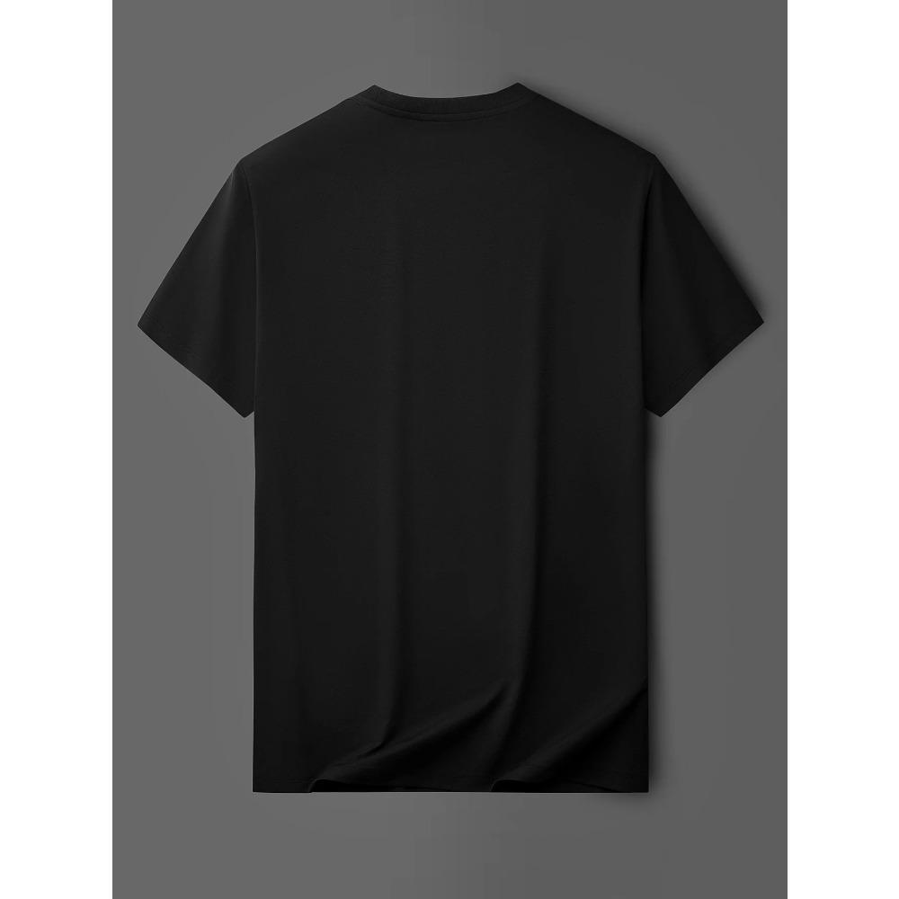 Summer Printed Pure Cotton T-shirt Cityscape Printed Men's Cotton T Shirt Casual Crew