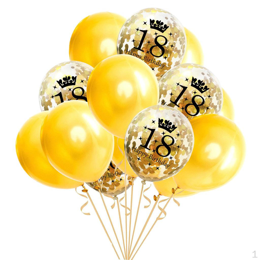 15pcs Set Happy Birthday Latex Balloon Decor