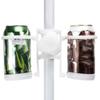 Multifunctional Beach Umbrella Drink Holder Lightweight Space Saving Umbrella Cup Holder Plastic with Adjustable Clamp