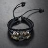 Multi Layer Leather Bracelet Star Beaded Bangle Fashion Woven Bracelet Jewelry