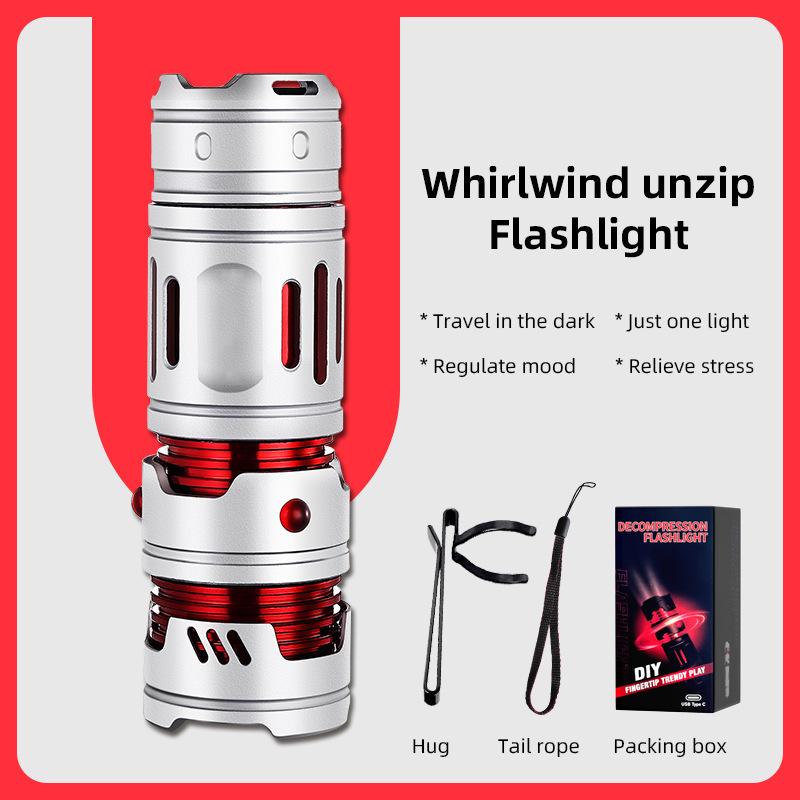 Mini EDC Flashlight Rechargeable Pocket Torch Light Outdoor Camping Fishing Hiking Self Defense Emergency Keychain Flashlights
