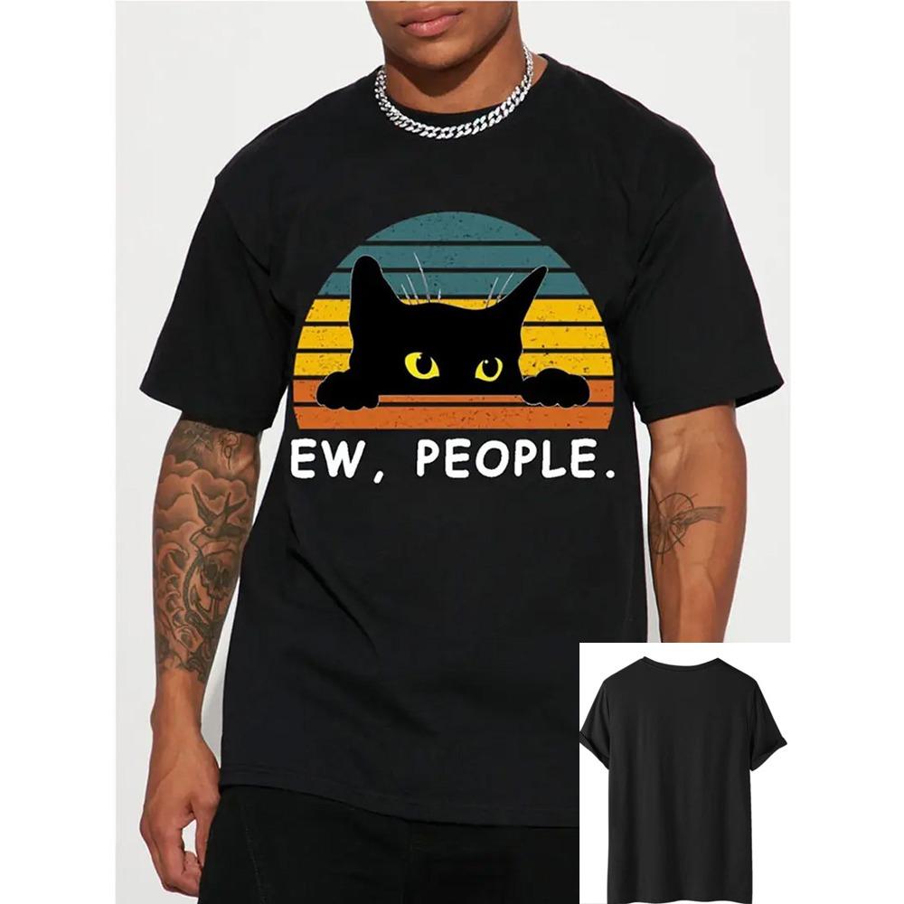 

Мужская футболка с рисунком - Удобное полиэфирное волокно, Повседневная футболка с круглым вырезом и коротким рукавом, Подходит для летней носки 6XL