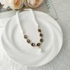French Retro Colored Glass Pearl Clavicle Necklace