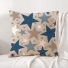 Klassische Sterne Kissenbezug Natürlicher Leinen Bio-Stoff Beidseitiger Druck Sofa Heimdeko Geschenk Kissenbezug