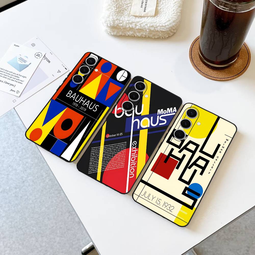 Abstract B-Bauhaus Geometric Art Phone Case For Samsung S 24 Fe 25 Ultra Plus 20 Lite 21 30 22 23 24 22 Ultra 5G Fundas