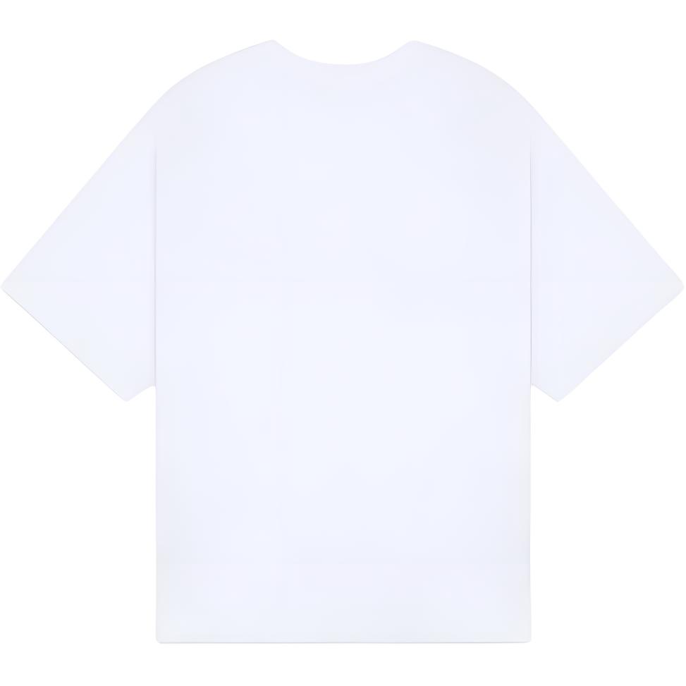 We11done Cracked Gradient Classic Barrage Letter Logo Round Neck Short Sleeve T-Shirt Unisex T-Shirts WD-TT2-25-755-U-WH