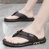 Fashion Flip Flops Mens Slippers Summer Casual Shoes Beach Sandals Outdoor Slides Walking Comfort Leather Luxury Designer Fashion 47