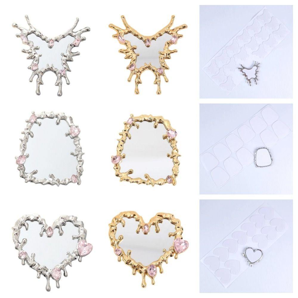 Sweet Mini Y2K Mirror Butterfly Portable Mirror Makeup Tool Irregular Mirror  Craft Decor