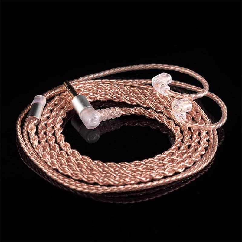 KBEAR Kui Bao 4-Core Oxygen-Free Copper Earphone Cable with Mic, L-Plug